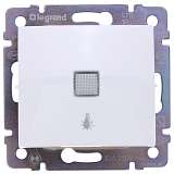 Выключатель кнопочный одноклавишный Legrand Valena 10A 250V Лампа белый 774413