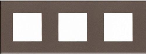 Рамка 3-постовая ABB Zenit стекло кофейное 2CLA227300N3701