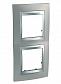 Рамка 2-постовая вертикальная Schneider Electric Unica Top MGU66.004V.039 - фото №1