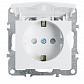 Розетка Feron Stekker Эрна с/з 16A 250V с крышкой защитной шторкой белый PST16-9112-01 39319 - фото №1