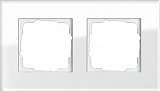 Рамка 2-постовая Gira Esprit белое стекло 021212