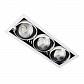 Встраиваемый светодиодный светильник Ambrella light Cardano T813 BK/CH 3*12W 4200K - фото №1