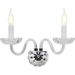 Бра с двумя плафонами прозрачные