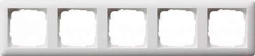 Рамка 5-постовая Gira Standard 55 чисто-белый шелковисто-матовый 021504