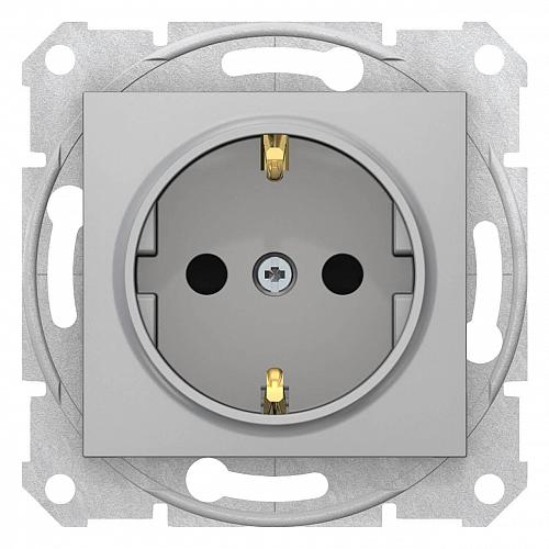 Розетка Schneider Electric Sedna с з/к со шторками 16A 250V SDN3001760