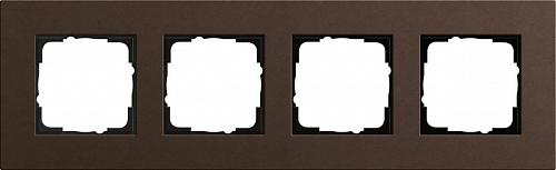 Рамка 4-постовая Gira Esprit Lenoleum-Multiplex коричневый 0214223