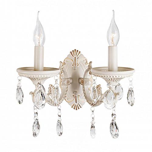 Бра Eurosvet 3585/2 белый/прозрачный хрусталь Strotskis