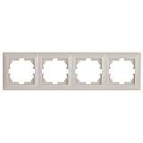 Рамка 4-постовая ЭРА Intro Solo слоновая кость 4-504-02 Б0043425
