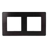 Рамка 2-постовая ЭРА 12 сатин черный 12-5102-06 Б0052514