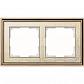 Рамка Werkel Palacio Gracia на 2 поста золото/белый WL77-Frame-02 4690389126048 - фото №1