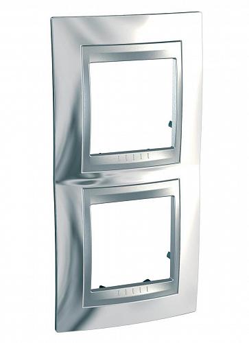 Рамка 2-постовая вертикальная Schneider Electric Unica Top MGU66.004V.010