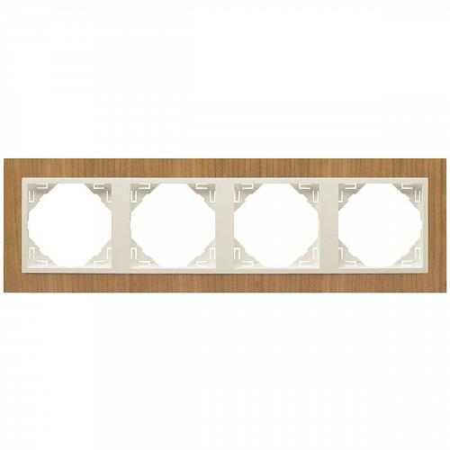 Рамка 4-постовая Efapel Logus 90 Arbore вишня/жемчуг 90940 TJP