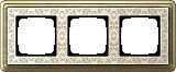 Рамка 3-постовая Gira ClassiX Art бронза/кремовый 0213663