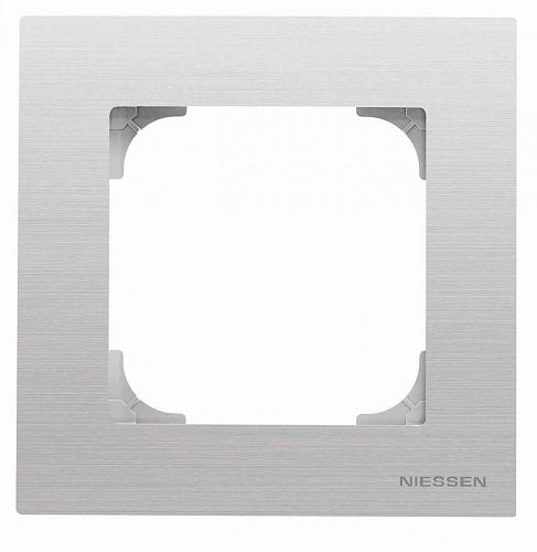 Рамка 1-постовая ABB Sky нержавеющая сталь 2CLA857100A1401