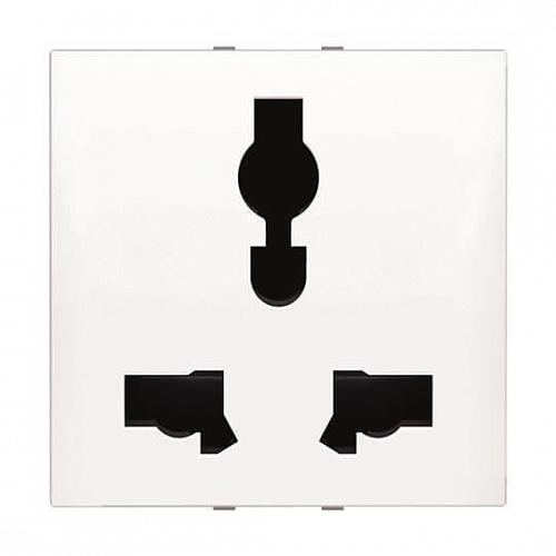 Розетка EU/BS ABB Zenit с/з 13A 230V со шторками винтовой зажим альпийский белый 2CLA223900N1101