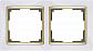 Рамка Werkel Snabb на 2 поста белый/золото WL03-Frame-02-white/GD 4690389083884 - фото №1