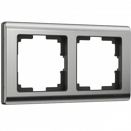 Рамка на 2 поста Werkel Metallic глянцевый никель W0021602 4690389159039