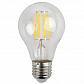 Лампа светодиодная филаментная ЭРА E27 9W 4000K прозрачная A60-9W-840-E27 frost Б0035034 - фото №1