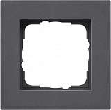Рамка 1-постовая Gira E2 монтаж заподлицо антрацит 0211235
