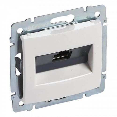 Розетка компьютерная RJ45 Legrand Valena 6 кат FTP на винтах белая 774232