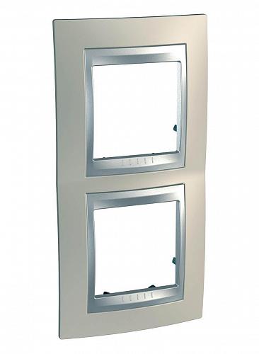 Рамка 2-постовая вертикальная Schneider Electric Unica Top MGU66.004V.095