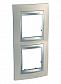 Рамка 2-постовая вертикальная Schneider Electric Unica Top MGU66.004V.095 - фото №1
