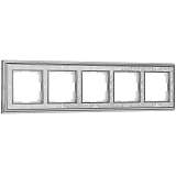 Рамка Werkel Palacio Gracia на 5 постов хром/белый WL77-Frame-05 4690389126154