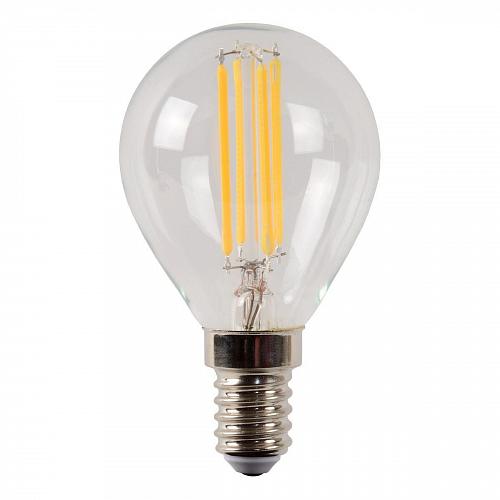 Лампа светодиодная диммируемая Lucide E14 4W 2700K прозрачная 49022/04/60
