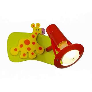 Споты с одним плафоном зеленого цвета