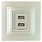 Розетка 2-а USB-зарядка Mono Electric Despina 250V жемчуг 102-252505-178 - фото №1
