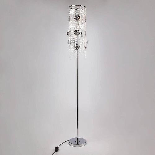 Торшер Eurosvet 01070/3 хром/прозрачный хрусталь Strotskis