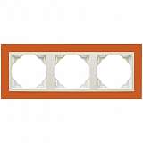 Рамка 3-постовая Efapel Logus 90 Animato оранжевый/лед 90930 TJG