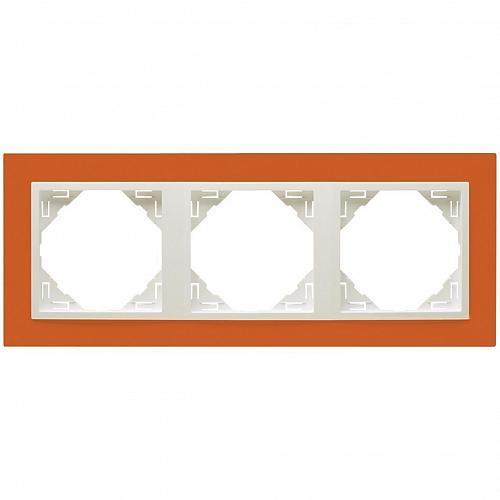 Рамка 3-постовая Efapel Logus 90 Animato оранжевый/лед 90930 TJG