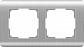 Рамка Werkel Stream на 2 поста серебряный WL12-Frame-02 4690389076374 - фото №1