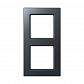Рамка 2-постовая Jung A creation антрацит матовая AC582BFANM - фото №1
