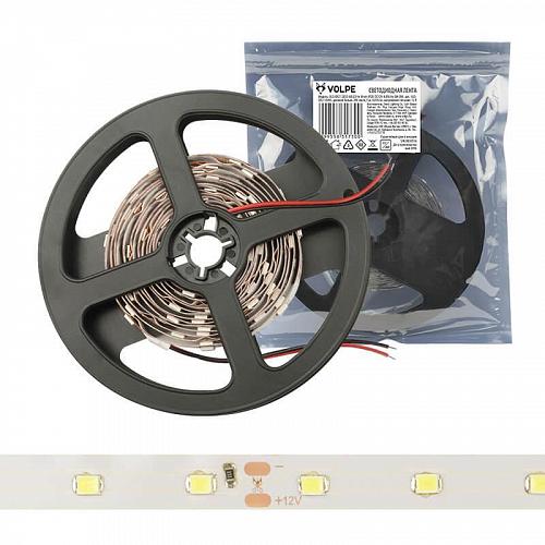 Светодиодная лента Volpe (UL-00002247) 4,8W/m 60LED/m 2835SMD холодный белый 3M ULS-Q921 2835-60LED/m-8mm-IP20-DC12V-4,8W/m-3M-DW
