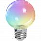 Лампа светодиодная Feron E27 3W RGB прозрачный LB-371 38130 - фото №1