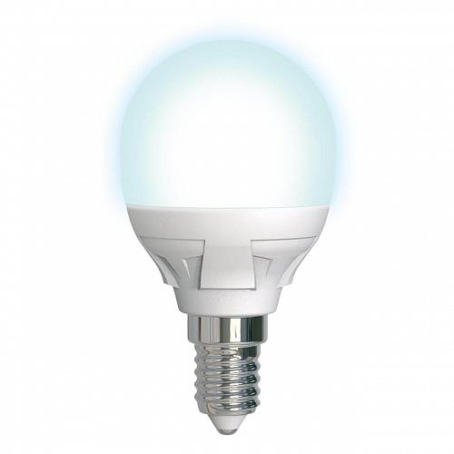 Лампа светодиодная диммируемая Uniel E14 7W 4000K матовая LED-G45 7W/4000K/E14/FR/DIM PLP01WH UL-00004300
