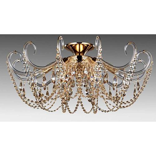 Потолочная люстра Crystal Lux Imperia PL6 Gold/Amber