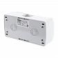 Блок розетка-выключатель двухклавишный ЭРА Intro Atlantic IP54 16/10A 250V с крышкой 5-702-03 Б0050948 - фото №3