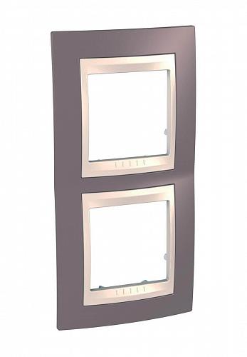 Рамка 2-постовая вертикальная Schneider Electric Unica Хамелеон MGU6.004V.576