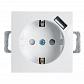 Розетка Feron Stekker Эрна c/з 16A 250V с защитной шторкой и с USB белый PST16-9111-01 39318 - фото №1