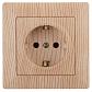 Розетка ЭРА Intro Solo Schuko 2P+E 16A 250V дерево 4-202-11 Б0043318 - фото №1