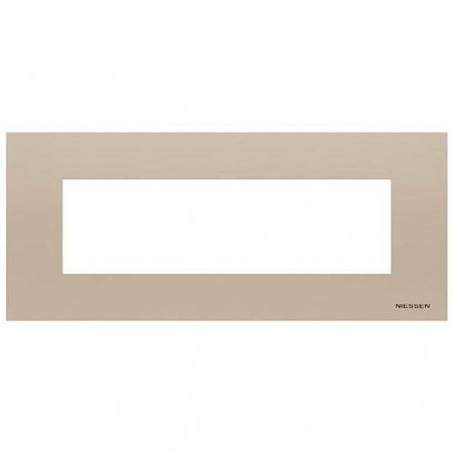 Рамка 7-модульная ABB Zenit итальянский стандарт шампань 2CLA277700N1901