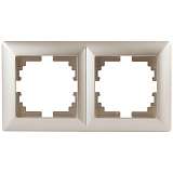 Рамка 2-постовая ЭРА Intro Solo шампань 4-502-04 Б0043413