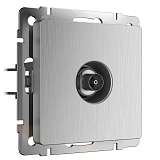 ТВ-розетка оконечная Werkel cеребряный рифленый W1183009 4690389159909