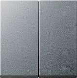 Лицевая панель Gira System 55 выключателя двухклавишного с набором уплотнений IP44 алюминий 026626