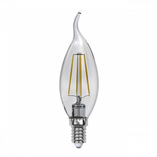 Лампа светодиодная филаментная Uniel E14 5W 3000K прозрачная LED-CW35-5W/WW/E14/CL/MB GLM10TR UL-00002368