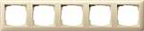 Рамка 5-постовая Gira Standard 55 кремовый глянцевый 021501
