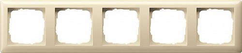Рамка 5-постовая Gira Standard 55 кремовый глянцевый 021501